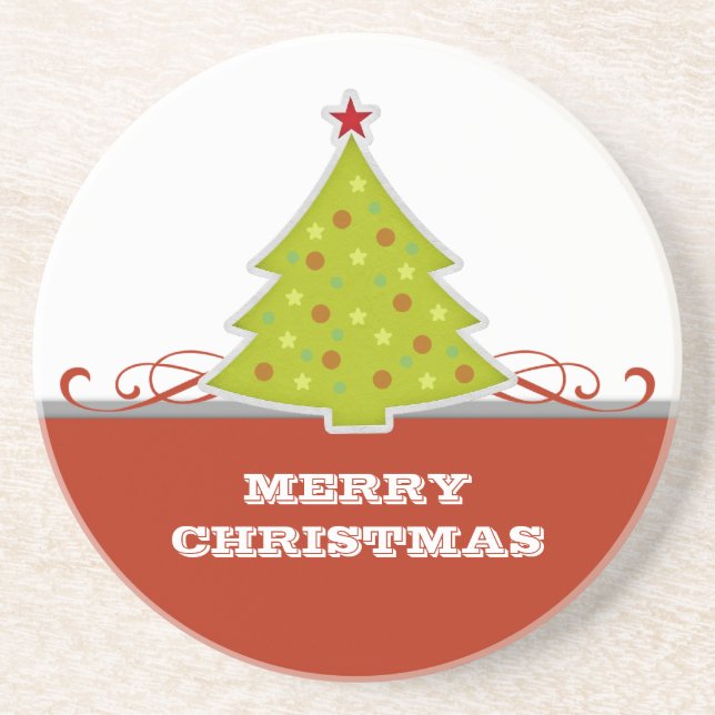 Whimsical Julgran Underlägg Sandsten (Framsidan)