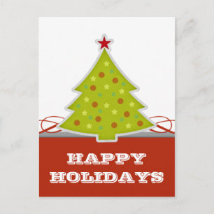 Whimsical Julgran vycard Helg Vykort