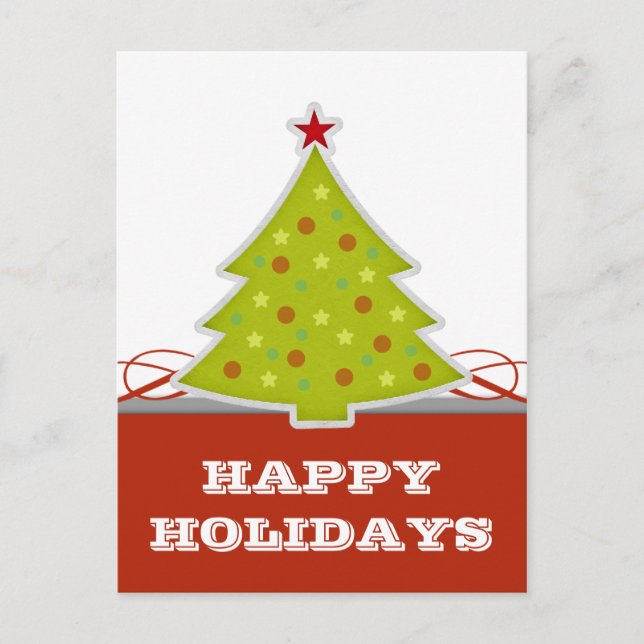 Whimsical Julgran vycard Helg Vykort (Framsida)