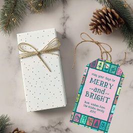 Whimsical julgrid Söt anpassad Presentetikett