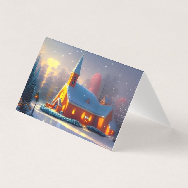 Whimsical julkapell kort (Framsida)