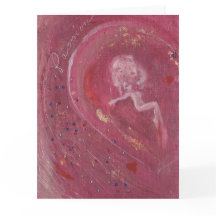 Whimsical julkort med fe