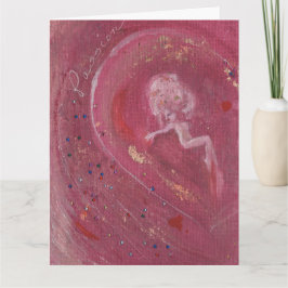 Whimsical julkort med fe kort