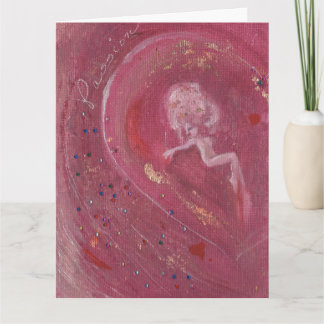 Whimsical julkort med fe kort