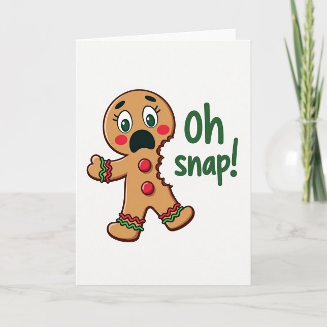 Whimsical julkort med kakor kort (Framsida)
