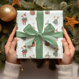 Whimsical julmusar presentpapper