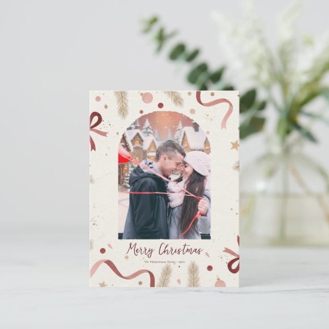 Whimsical julpostkort – Anpassningsbart firande Vykort (Stående Fram)