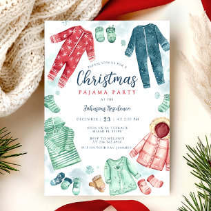 Whimsical julpyjamaspartyinbjudan inbjudningar