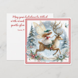Whimsical julritt julkort
