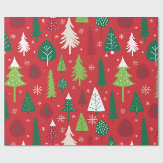 Whimsical julskogs Mönster Presentpapper