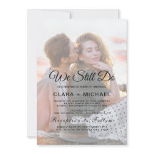 Whimsical kalligrafi bleknade foto vow förnyelse 