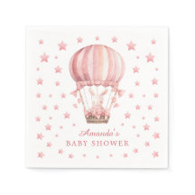 Whimsical kaninballong rosa stjärnor baby shower