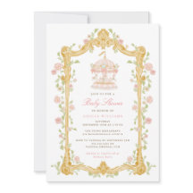 Whimsical Karusell Baby Shower Inbjudan
