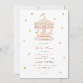 Whimsical Karusell Baby Shower Inbjudan