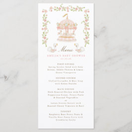Whimsical Karusell Baby Shower Meny