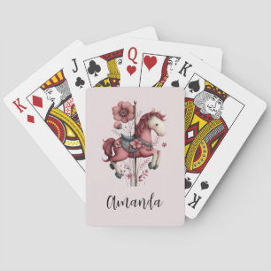 Whimsical Karusellhäst Bild Casinokort