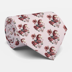 Whimsical Karusellhäst Bildmönster Slips