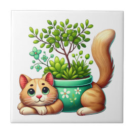 Whimsical Katt Kakelplatta