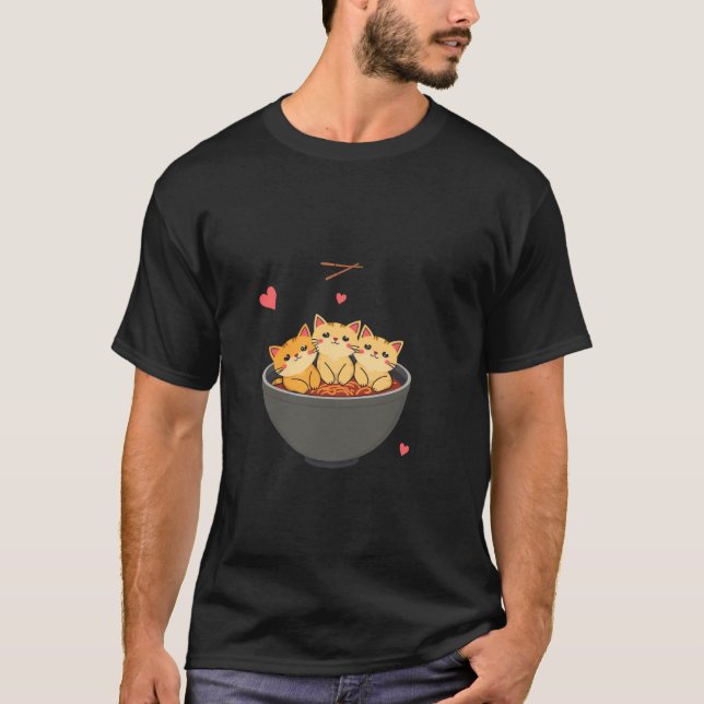 Whimsical Katt Nudel T Shirt (Framsida)