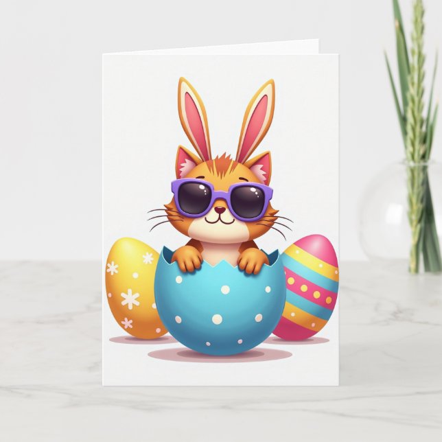 Whimsical Katt Vän Kort (Framsida)