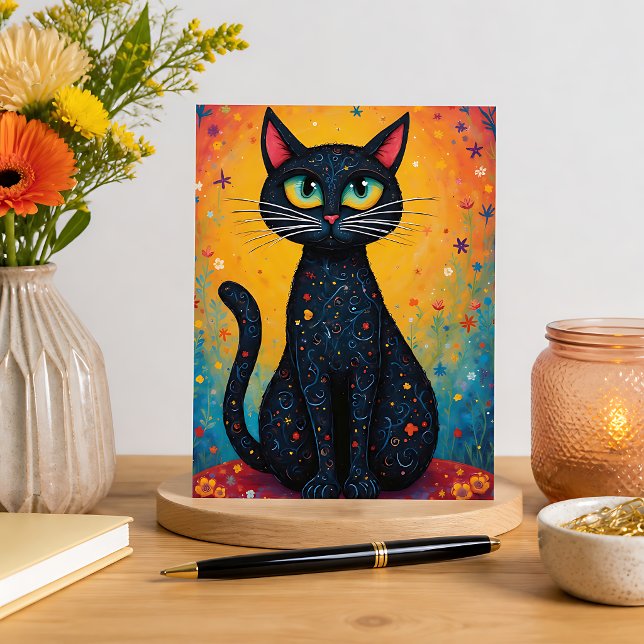 Whimsical katt  vykort (Skapare uppladdad)