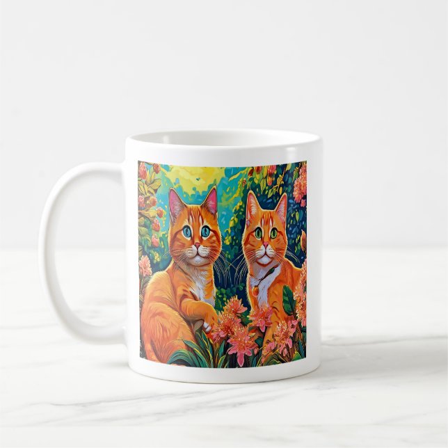 Whimsical Kattduo Kaffemugg (Vänster)