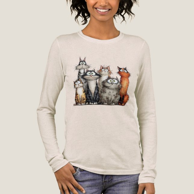 Whimsical katter t shirt (Framsida)