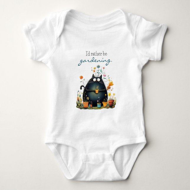 Whimsical kattodlare "Jag hade hellre trädgårdsskö T Shirt (Framsida)