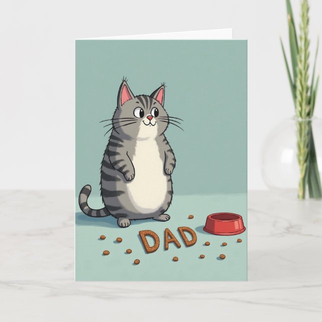 Whimsical Kattpappa Gods Kort (Framsida)