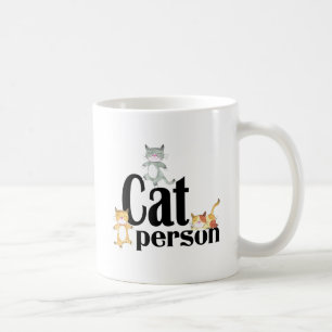 Whimsical Kattunge Cat Person Kaffemugg