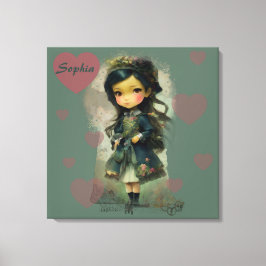 Whimsical Kawaii Fairy Tale Girl Canvastryck