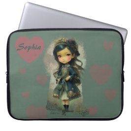 Whimsical Kawaii Fairy Tale Girl Laptop Fodral