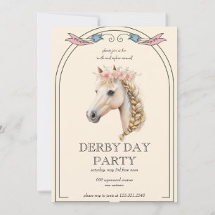 Whimsical Kentucky Derby-fest Invitation Häst Inbjudningar