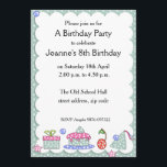 Whimsical Kid Birthday-inbjudan Inbjudningar<br><div class="desc">En liten födelsedagsinbjudan! Den här fina polkatorpricken och molndesignen gör ett underbart inbjudan för barn för alla typer av party - födelsedagar,  te party eller picnics! Skriva dina egna uppgifter om party för ett verkligt unikt sätt att inbjudan dina gäster.</div>