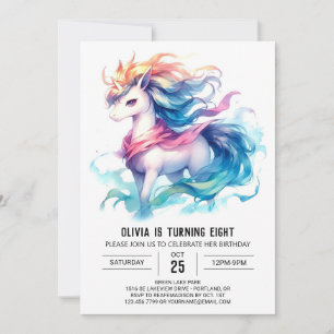 Whimsical Kids Horse Birthday Inbjudningar