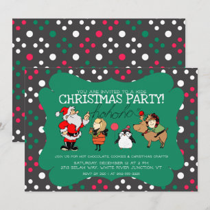 Whimsical Kids jul Party-inbjudan Inbjudningar