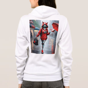 Whimsical Kitten Rain Springa Kvinnors Bella+Canva T Shirt