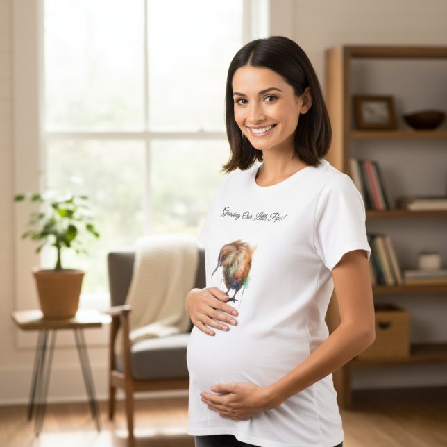 Whimsical Kiwi Fågel Bebis Shower | Söt Pipi T Shirt (Skapare uppladdad)