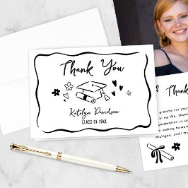 Whimsical Klotter Examen Foto Klass 2026 Tack Kort