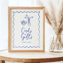 Whimsical Klotter Teckning Kort & Present Skylt
