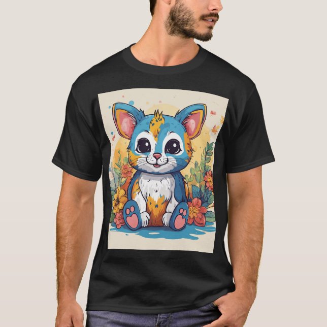Whimsical Koala & Eucalyptus Sticker T-Shirt - Emb (Framsida)