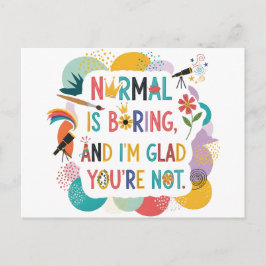Whimsical konstlärare Kreativt citat Design Vykort