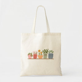Whimsical Krukväxter Shopping Ekologisk Återanvänd Tygkasse