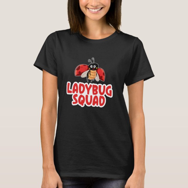 Whimsical Ladybug Quad Kawaii Anime Bugs T Shirt (Framsida)