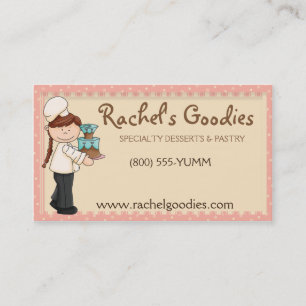 Whimsical Land Baker Business Profile Card Visitkort