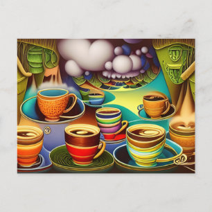 Whimsical Land of Kaffe Koppar Vykort