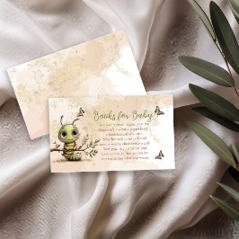 Whimsical Larv Babyshowerböcker för Bebis Tilläggskort
