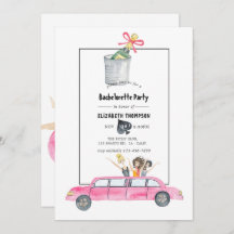 Whimsical Las Vegas Bachelorette Party-inbjudan