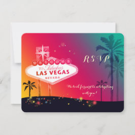 Whimsical Las Vegas Bröllop RSVP OSA Kort