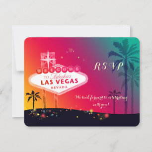 Whimsical Las Vegas Bröllop RSVP OSA Kort